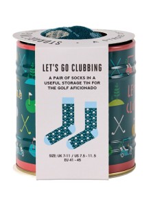 GEN932UK Storage Tin and Sock Set - Golf